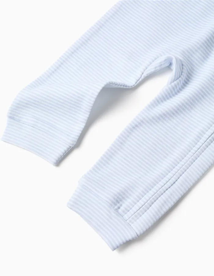 Footless babygrow with Stitch print for newborn and baby girls, white/blue