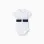 Cotton polo bodysuit with stripes for newborn boys, white/blue