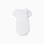 Cotton bodysuit with Peter Pan collar for newborn girls, white