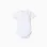 Cotton bodysuit with pattern for newborn boys, white/light blue