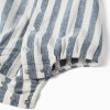 Striped cotton and linen body-shirt You&Me for newborn boys, white/blue