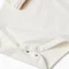 Long sleeve cotton polo-bodysuit with stripes for newborn boys, white