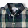 Checked cotton body-shirt B&S for newborn boys, blue/green/beige