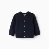Cotton Cardigan for Newborns, Dark Blue