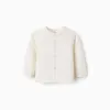 Cotton Cardigan for Newborns, White