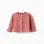 Knitted cardigan with ruffled cuffs for newborn girls, pink