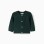 Knitted cardigan with cable details B&S for newborn boys, dark green