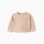 Knitted cardigan with scalloped ends B&S for newborn girls, beige