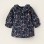 Corduroy Floral Dress for Newborn Girls, Dark Blue