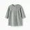 Corduroy long sleeve dress for newborn girls, light green