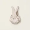 Twill Jumpsuit for Newborns, Beige