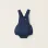 Cotton-Lined Twill Jumpsuit for Newborn Boys, Dark Blue