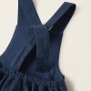 Cotton-Lined Twill Jumpsuit for Newborn Boys, Dark Blue