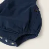 Cotton-Lined Twill Jumpsuit for Newborn Boys, Dark Blue