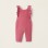 Knitted jumpsuit with ruffles for newborn girls, pink
