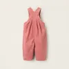 Corduroy Dungarees for Newborn Girls, Coral