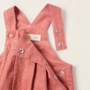 Corduroy Dungarees for Newborn Girls, Coral