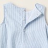 Striped Jumpsuit for Newborns, White/Blue
