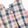 Bodysuit + checked jumpsuit B&S for newborn boys, beige/blue/red