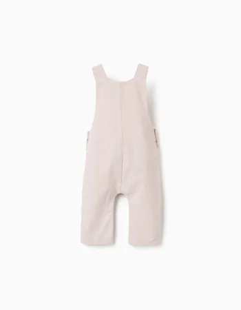 Corduroy dungarees for newborn boys, light beige