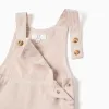 Corduroy dungarees for newborn boys, light beige