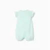 Pack of 3 cotton sleeveless rompers for newborn and baby girls, multicolour