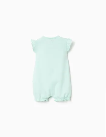 Pack of 3 cotton sleeveless rompers for newborn and baby girls, multicolour