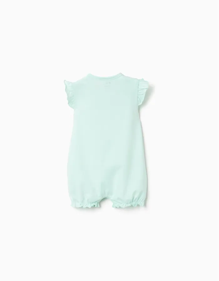 Pack of 3 cotton sleeveless rompers for newborn and baby girls, multicolour