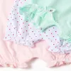 Pack of 3 cotton sleeveless rompers for newborn and baby girls, multicolour