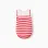 Cotton knitted romper with stripes for newborns, red/white