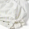 Striped cotton romper B&S for newborn girls, white/yellow/blue