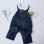 Corduroy dungarees with front pocket for newborn boys, navy blue