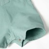 Cotton bodysuit and dungarees set for newborn boys, white/light green