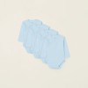 Pack of 4 bodysuits with wrapover for newborns and babies, Blue