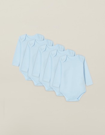Pack of 4 bodysuits with lap shoulders for newborns and babies, Blue