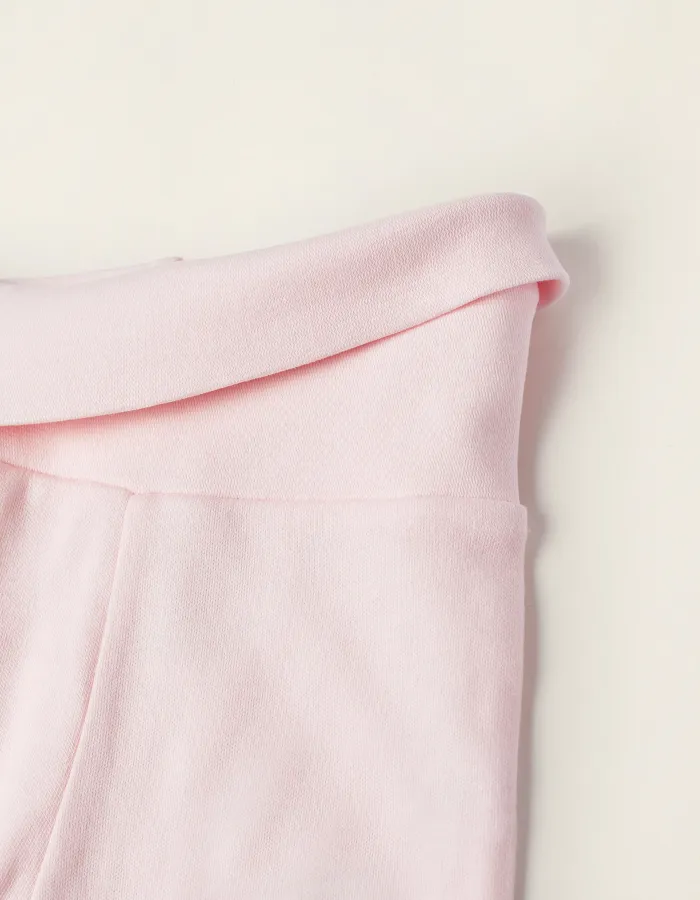 Pack of 4 Footed Trousers for Baby Girls 'Extra Comfy', White/Pink