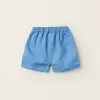 Light Cotton Denim Shorts for Newborns, Blue