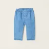 Light Cotton Jeans for Newborns, Blue