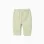 Trousers with plush lining for newborn girls, light green
