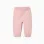 Cotton knit trousers with elastic waist for newborn girls, light pink
