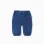 Cotton denim trousers with decorative buttons for newborns, blue