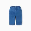Denim trousers with elastic waist for newborns, blue