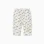 Brushed trousers with house and tree motif for newborns, white