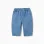 Cotton denim trousers with elastic waistband for newborns, blue