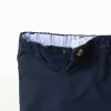 Twill trousers for newborn boys, navy blue