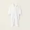 Velours Textured Sleepsuit for Newborns, White