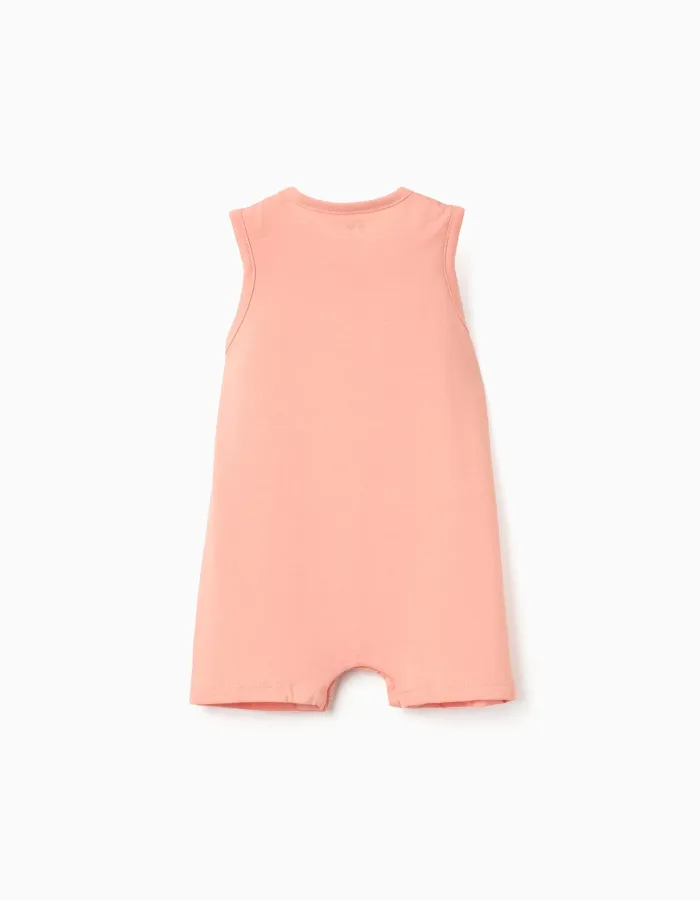 Pack of 3 cotton sleeveless rompers for newborn and baby boys, multicolour