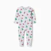 Cotton sleepsuit with Marvel prints for newborn and baby boys, grey