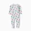 Cotton sleepsuit with Marvel prints for newborn and baby boys, grey