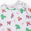 Cotton sleepsuit with Marvel prints for newborn and baby boys, grey